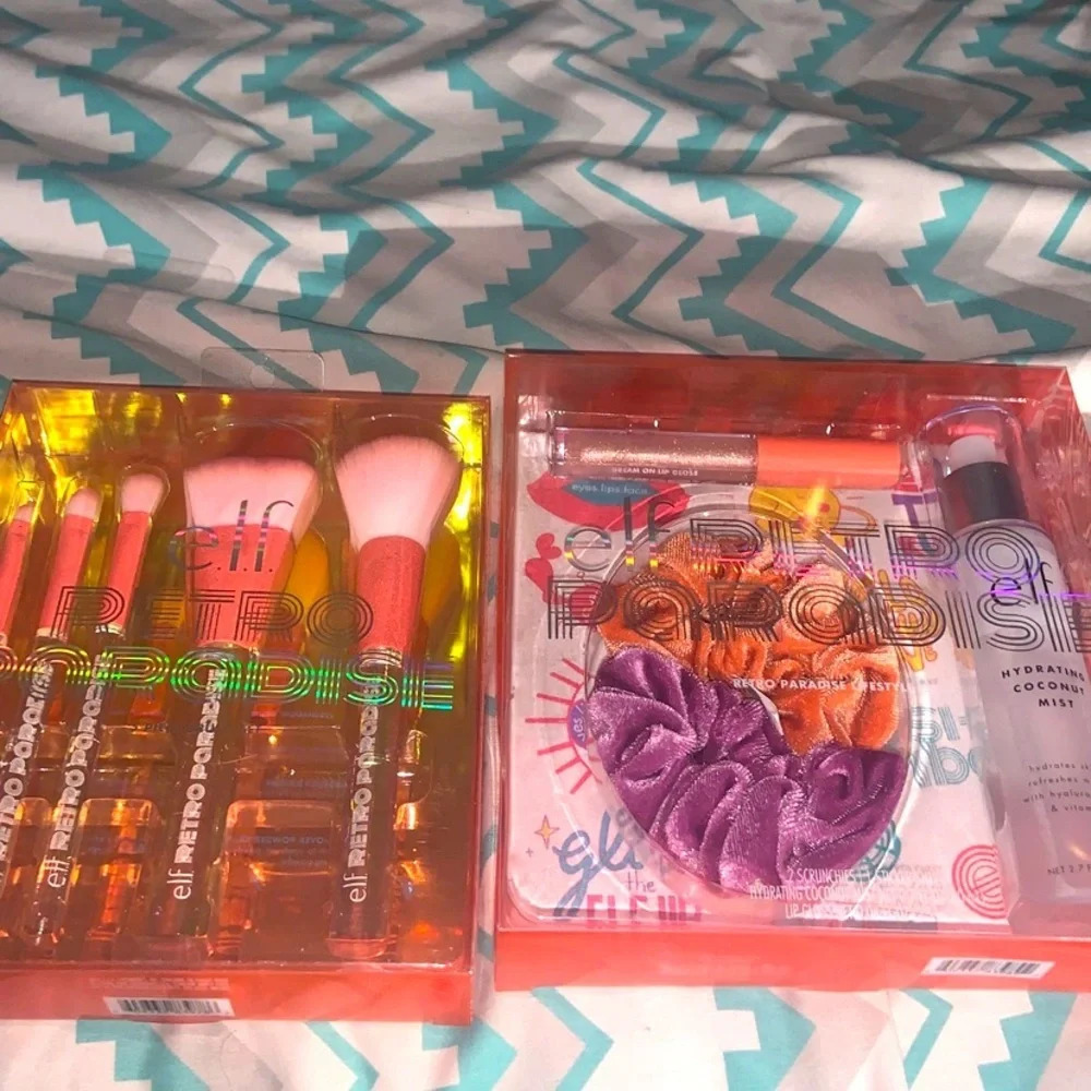 2 elf retro paradise sets makeup gloss cosmetics beauty
